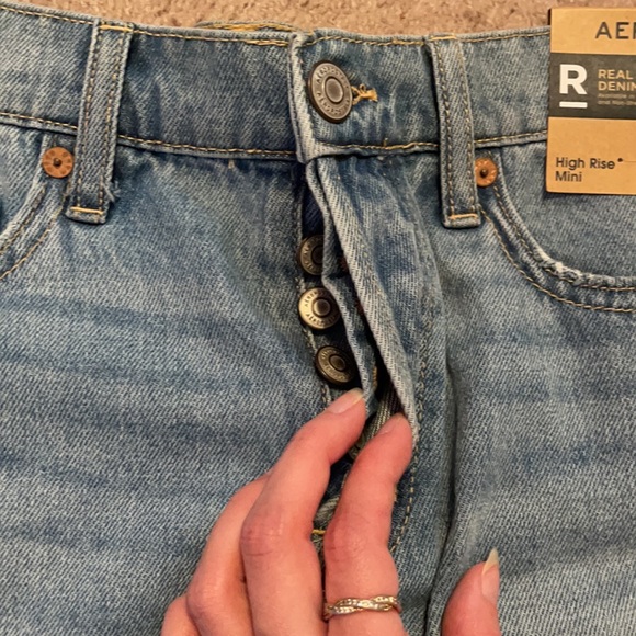 NWT High Rise Blue Jean Mini Skirt - Picture 2 of 3
